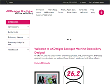 Tablet Screenshot of akdesignsboutique.com
